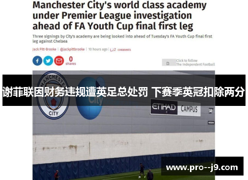 谢菲联因财务违规遭英足总处罚 下赛季英冠扣除两分